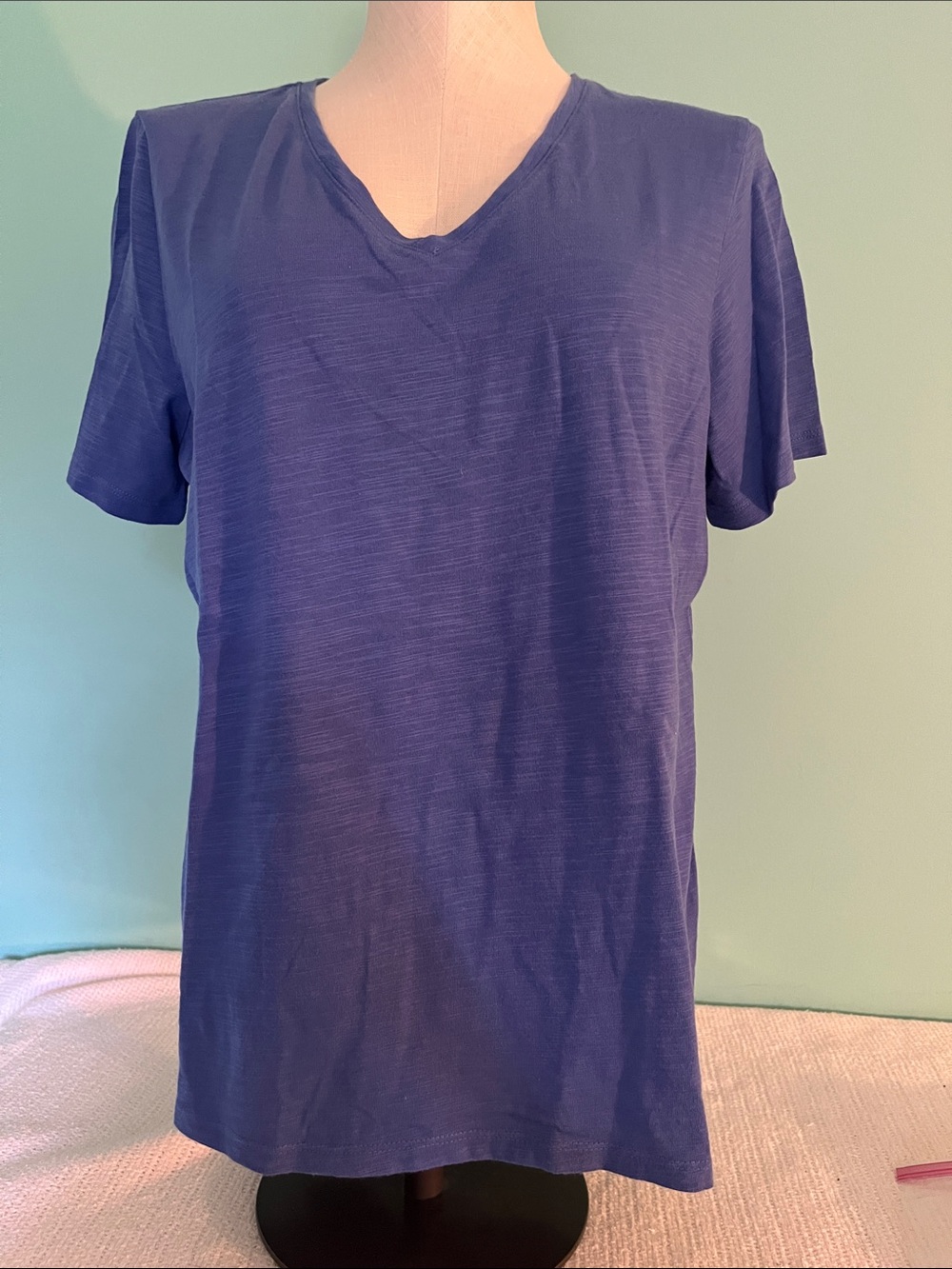 Talbots Deep Blue V-Neck Tee